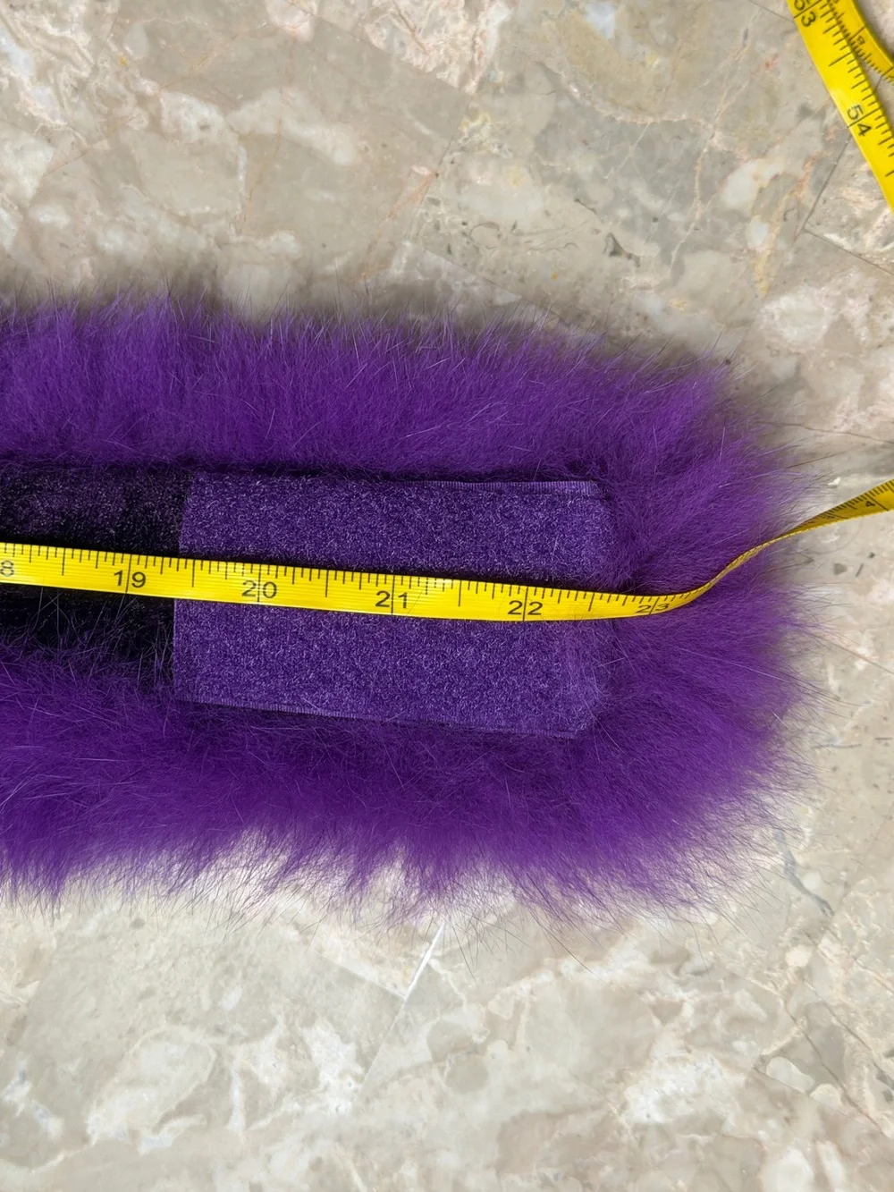 Lily & Taylor NWT Vintage Finland Fox Fur Headband Purple Neck Warmer